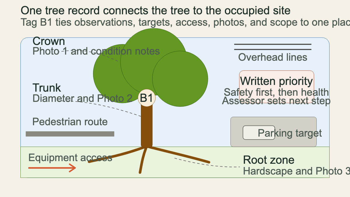 Commercial tree site record